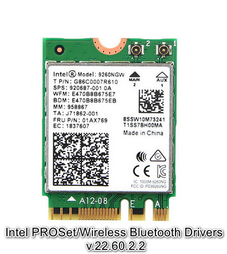 Intel PROSet/Wireless Bluetooth Drivers v.22.60.2.2 скачать на Windows